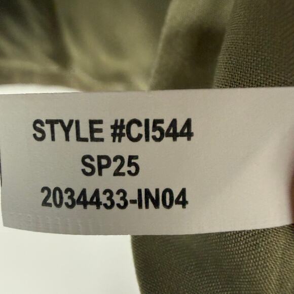 NWT J. Crew Cutaway Linen Vest Top Womens 2 Dusty Fatigue Green Button Front - Picture 9 of 9